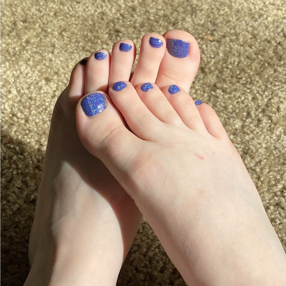 *Retired* Color Street: Good Night (Pedicure) | Indigo Purple Blue Sparkle
